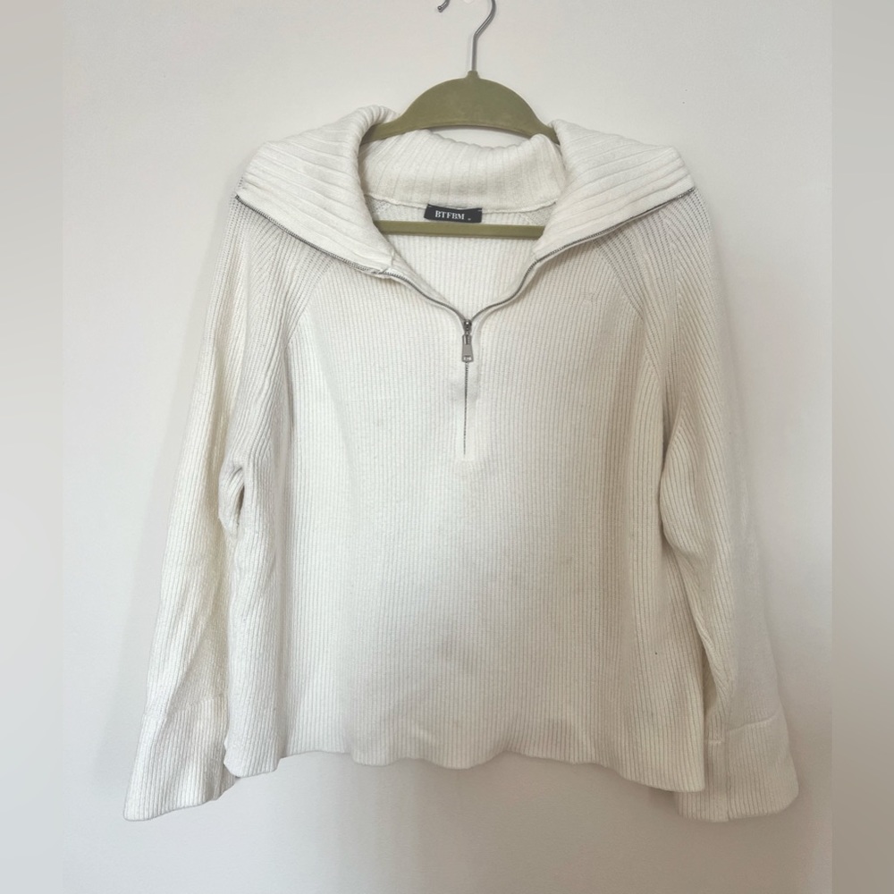 Cream Quarter Zip